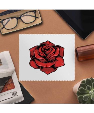 Red Rose Flower Microfiber Lens Cleaning Cloths - Premium Quality Perfect for Glasses & Screens - LC00024963 - Buy Online on SooperMarket.com