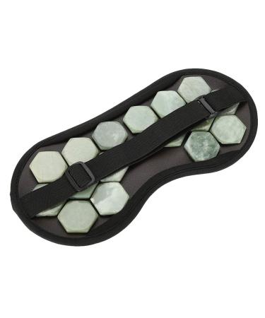 Adjustable Jade Stones Eye Mask - Magnet Therapy Sleeping Eye Cover for Travel & Naps | Green - Buy Online on SooperMarket.com