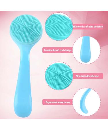 Wllhyf 2-Pack Manual Face Cleaning Brush - Soft Silicone Peeling Pads for Skin Care (Blue) - Gentle Cleanse & Remove Imprints - Buy Online on SooperMarket.com