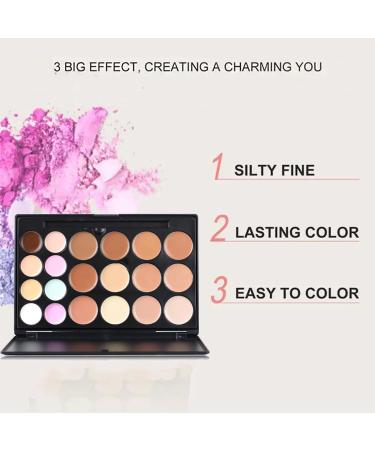 Joyeee Cream Contour Palette 20 Colors Concealer & Colour Corrector Kit with 11 Bamboo Makeup Brushes - 1.00g - Buy Online on SooperMarket.com