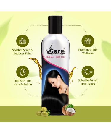 VCare 13+ Herbal Hair Oil With Coconut Castor Almond Olive Jojoba Holy basil Lavender Curry leaf oils for Men and Women | Ideal For All Type Hair Growth - Buy Online on SooperMarket.com