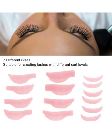 Eyelash Perm Pads Portable Silicone Soft 7 Pairs 7 Sizes Eyelash Lift Shields for Beauty Salons (Pink) - Buy Online on SooperMarket.com