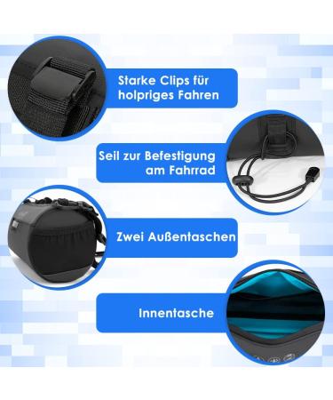 Eyin Waterproof Bicycle Handlebar Bag | 2L Reflective Cycling Bag with Removable Shoulder Strap for MTB & E-Bike Rides - Buy Online on SooperMarket.com