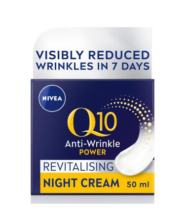 NIVEA Q10 Power Anti-Wrinkle + Firming Night Cream (50 ml)  Anti Ageing Cream + Creatine and Q10  Nightly Moisturiser for Women  Reduce Appearance of Wrinkles
