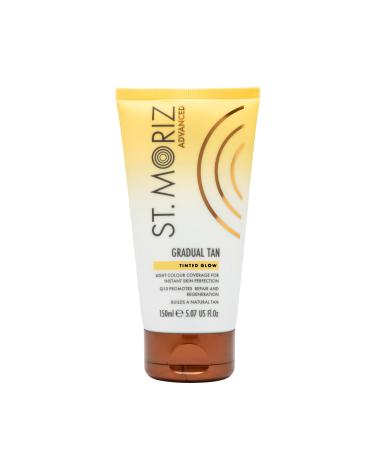 St. Moriz Advanced Tinted Gradual Tanning Lotion | Hydrating Gradual Tan Moisturiser with Anti-Ageing Q10 & Light Colour Coverage | Builds up a Natural Glow in 1 to 3 Applications | Vegan | 150ml