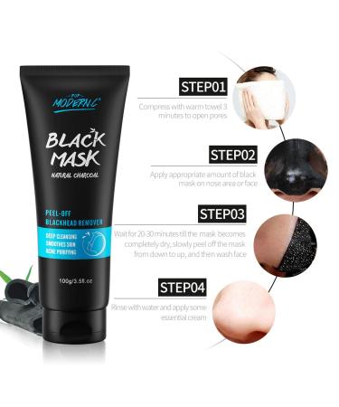 Effective Blackhead Remover Mask - Peel Off Black Mask with Bamboo Charcoal | Skin Cleansing & Acne Treatment - Buy Online on SooperMarket.com