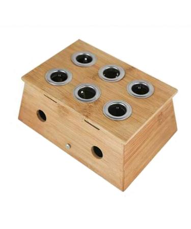 Glield Bamboo Six Hole Healing Box for Moxa Moxibustion Medicine Therapy AJG01