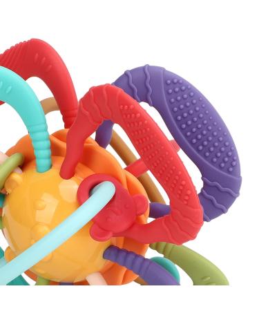 Manhattan Ball Plastic Cement Baby Teether - Lightweight Sensory Toy for Infant Teethers - Buy Online on SooperMarket.com