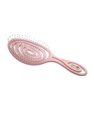 Head Jog 08 Paddle Brush Flexible Soft Pin Bristles Detangling Wet Or Dry Hair. Gentle Brushing Hairbrush. Detangle Brushes For Straight Curly & Wavy Hair Types. (Orchid)