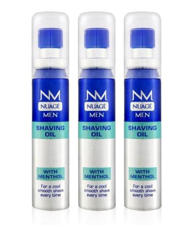 Nuage MEN Shaving Oil Menthol Pre Shave with Pump 20ml (3 Pack)