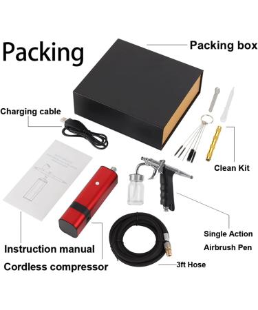 Paint Sprayer Wireless Airbrush Kit with Siphon Trigger Type Spray Gun for Art Model Body Paint Artist Makeup Nail Tattoos Cake Tools for Painting Ceilings Fences cabinets Tm80s Black a - Buy Online on SooperMarket.com