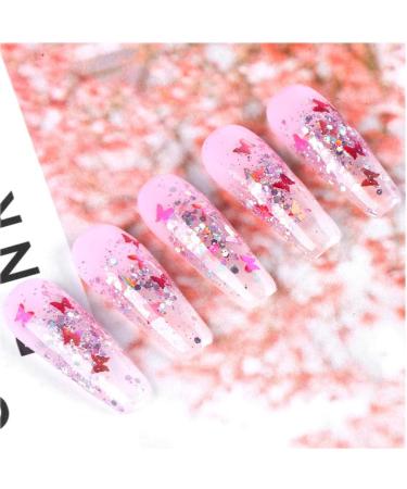 Kalolary 3D Butterfly Nail Art Glitter Sequins - Colorful Holographic Foil Debris for Women's Nail Decoration - Buy Online on SooperMarket.com