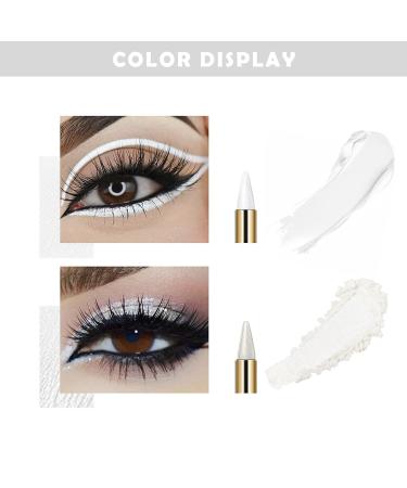 HOSAILY Gel Eyeliner Set Waterproof Creamy White Eyeliner Pencil & Shimmer Eyeshadow Stick for Eye Makeup (2 Colors) 0.50 Ounce - Buy Online on SooperMarket.com