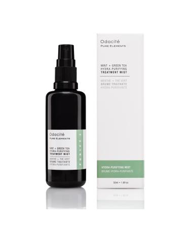 Odacit Anti Aging Face Serum - Mint & Green Tea Hydra-Purifying Mist Glow Recipe Acne & Pimple Prone Skin Clearing Face Mist for Hydration Blemishes Clogged Pores Tired Complexion - 1.69 fl. oz