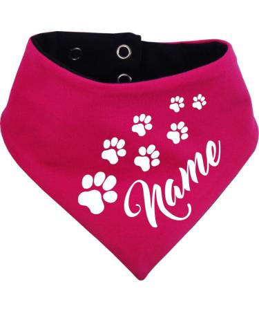 Both-sided multicolor dogs turning cloth (FB: pink-navy) (Gr.5- HU 52-60 cm) with the name of the animal size 5- neck circumference 52- 60 cm pink navy blue