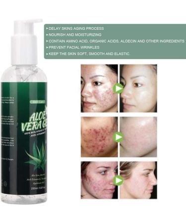 250ml Aloe Vera Gel Moisturizing and Anti wrinkle Cream Repair of Whitening Scar Sunscreen Aloe Gel Soothing and Moisturizing Facial Skin for face body sunburn and Dry - Buy Online on SooperMarket.com
