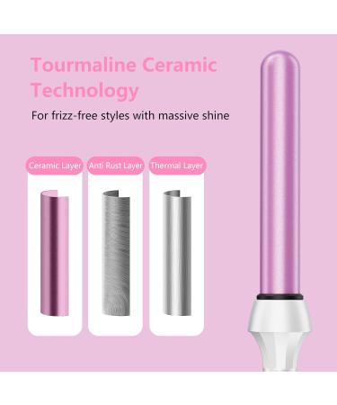 DAN Technology 1-Inch Curling Wand - Adjustable Temperature Tourmaline Ceramic Dual Voltage & 60 min Auto Shut Off for Natural Curls & Long-lasting Hairstyles - Buy Online on SooperMarket.com