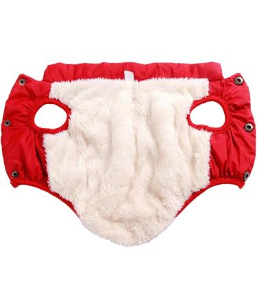 Warm Fleece Lined Dog Jacket - Windproof & Soft Winter Vest for XS Dogs (Red) - Joydaog - Buy Online on SooperMarket.com