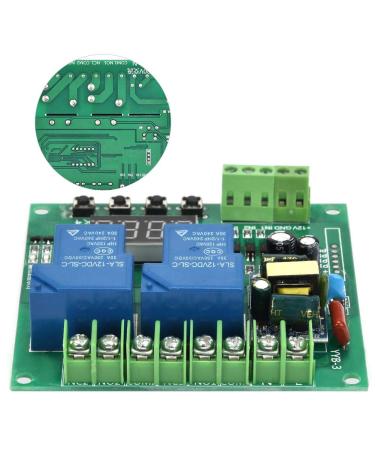 Motor Control Board AC 110V-250V | Two Relay Delay Timing Cycle Module for Solenoid Valve, Pumps, Motors, Lights - Buy Online on SooperMarket.com