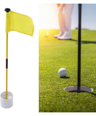 SPYMINNPOO Detachable 2 Section Golf Flagstick with Yellow Flag for Putting Green - Buy Online on SooperMarket.com