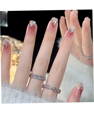24PCS Press on Nails Short Glue on Nail for Women Shiny French False Nails Fake Nails False Nail with Glue for Girl Nail Art - Buy Online on SooperMarket.com