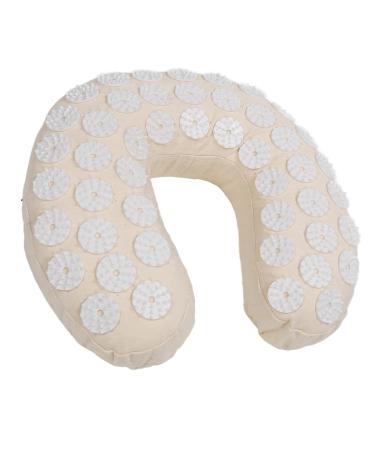 Acupressure Neck Pillow - U-Shaped Cervical Massage Pillow | Soft Cotton Fabric for Car & Travel - Buy Online on SooperMarket.com