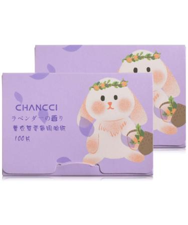 200 Sheets Blotting Paper Sheets Oil Control Paper for Face Blotting Paper Sheets for Makeup Oil Blotting Sheets for Face Natural Premium Oil Absorbing Sheets 60 * 90mm (Lavender)