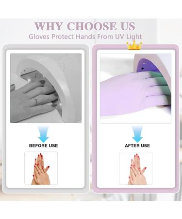 Betinyar 2 Sets of UV Protection Gloves for Gel Manicure UV Gloves for Gel Nail Lamp Protects Hand Skin from UV Rays Sunscreen Gloves(Purple) - Buy Online on SooperMarket.com