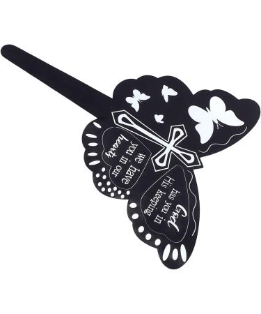Memorial Stake Plaque Markers Graveyard Decoration Garden for Butterfly Black Plaques - Buy Online on SooperMarket.com