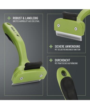 Reavet Unterwollkamm for Short-Haired Dogs & Cats | Self-Cleaning Deshedding Comb for Small Breeds - Buy Online on SooperMarket.com