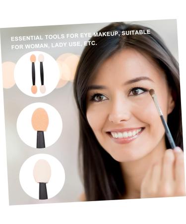 FOYTOKI 200 Pcs Double Ended Eyeshadow Brush Dual Sides Eyeshadow Sponge Eyeshadow Applicator Plastic Black - Buy Online on SooperMarket.com