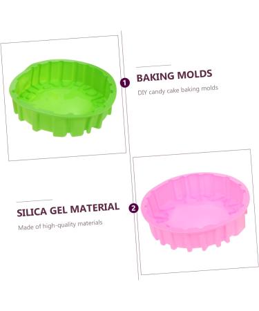IMIKEYA Birthday Cake Mold 2pcs Happy Birthday Baking Pan Non Stick Baking Tools Silica Gel Silicone Molds 19X19CM Assorted Color - Buy Online on SooperMarket.com
