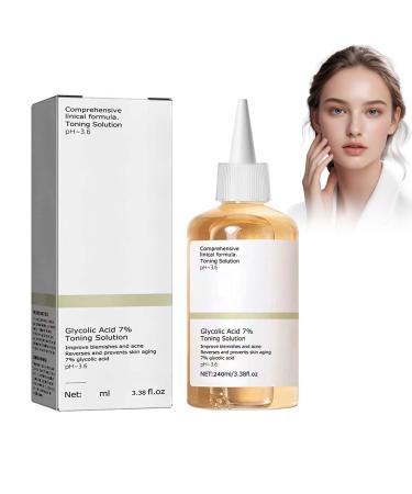 Glycolic Acid Toner Glycolic Acid Peeling 7% Glycolic Acid Toning Resurfacing Glycolic Acid Peeling Toner Toning Solution Glycolic Acid 7% Toner Peeling Toner for Body Face Skin with Dark Spots-240ml