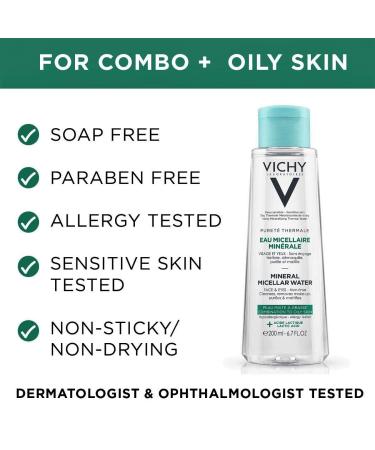 Vichy Mineral Micellar Cleansing Water with Salicylic Acid - 6.76 fl. oz - Buy Online on SooperMarket.com