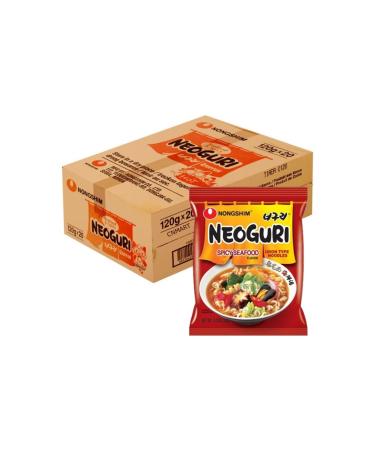 Nongshim Neoguri Seafood and Spicy Instant Noodles 120g (Pack of 20) by CNMART