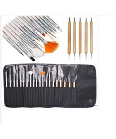 LaRoc 20 Piece Nail Art Designing Painting Dotting Detailing Pen Brushes Tool