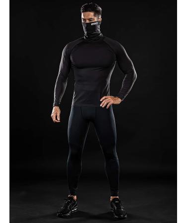 DRSKIN Men's Turtleneck Compression Shirt Top - Long Sleeve Baselayer for Running - X-Large - Buy Online on SooperMarket.com