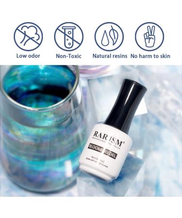 RARJSM Blooming Gel Nail Polish Clear 15ML Nail Art Polish Blossom Gel for Spreading Effect Graffiti Marble Flower Animal Watercolor Magical Effects Gel Polish UV LED Soak Off DIY Manicure Design - Buy Online on SooperMarket.com