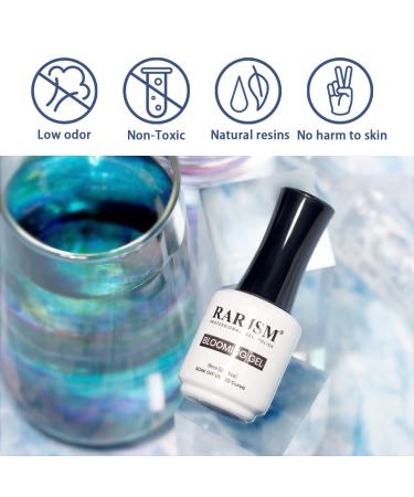 RARJSM Clear Blooming Gel Polish 15ML - UV/LED Soak Off Nail Art Polish for Magical DIY Manicure Design - Buy Online on SooperMarket.com