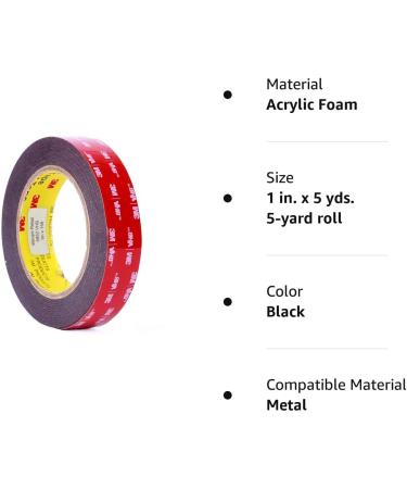 5952 VHB Tape: 2.5cm . x 15 ft. (Black) - Buy Online on SooperMarket.com