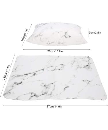 Hand Rest Pillow Easy To Store Soft Leather Nail Art Hand Pad Save Space HighQuality Materials Manicure Store for Home(white) - Buy Online on SooperMarket.com