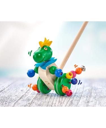 Selecta 62027 Tattolo push-along figure push-along and pull-along toy made of wood 21 cm