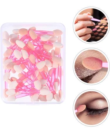 PLAFOPE 50pcs Double Ended Eyeshadow Brush Eye Shadow Stick Makeup Eye Primer Brush Eye Makeup Pink Emulsion - Buy Online on SooperMarket.com