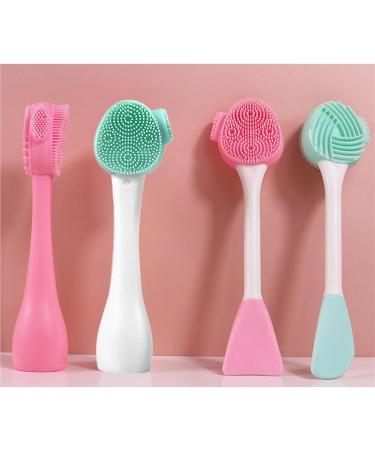 Double Head Facial Brush - Exfoliating Scrub & Massage Tool for Skincare | International Shipping Available - Buy Online on SooperMarket.com