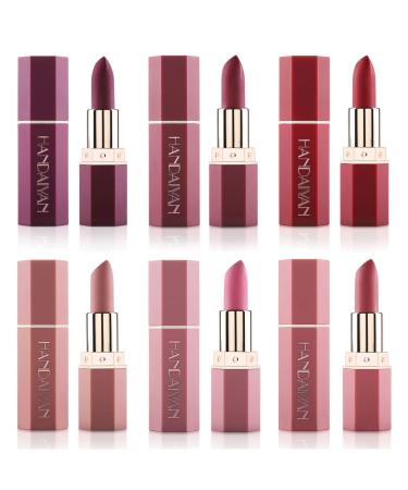 CCbeauty Matte Lipstick Set - 6 Colors Waterproof Long Lasting Nude Lip Stick Gift for Her - Mothers Day Gift Set - Buy Online on SooperMarket.com
