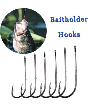 Buy 100PC Fishing Bait with Barbs & 2 Bait Holders - Durable Hard Steel Long Shaft Hooks Jig-Fishing 4/0 - International Shipping Available - Buy Online on SooperMarket.com