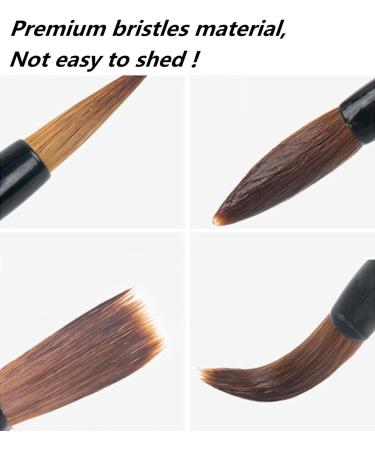 Bukpom Chinese Calligraphy Brush Set - 3 Pack (Green) - Ideal for Writing, Sumi, Maobi, Drawing, Watercolor, Ink Art, Kanji Painting - Wooden Brush Pen - Large Medium Small Sizes - Buy Online on SooperMarket.com