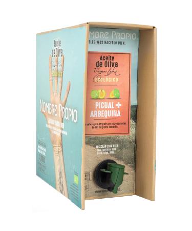 Nombre Propio Native Olive Oil Extra Eco Arbequina + Picual |BAG-in-Box format 3L |Olive oil 3 liters |Evoo Arbequina |Evoo Picual Picual + Arbequina