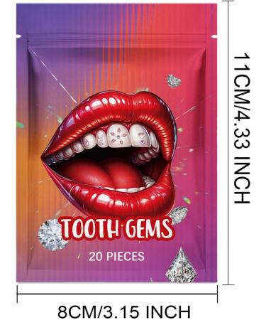 Crystal Stickers for Teeth - Gemstone Rhinestone Stickers for Teeth - Multifunctional Teeth Supplies Decorative Daily Teeth Decor for Shopping Dating - Buy Online on SooperMarket.com