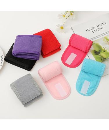 kawehiop Adjustable And Flexible Women Adjustable SPA Facial Headband Color Available Premium Cotton Headbands For Face Washing Rose Red - Buy Online on SooperMarket.com